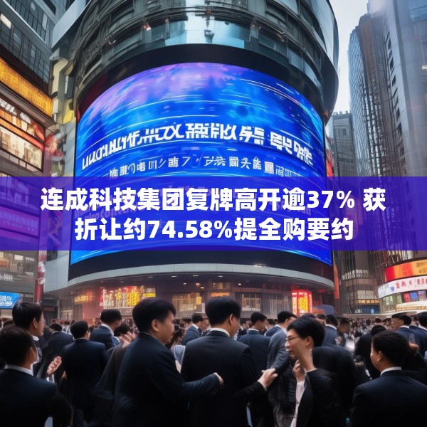 连成科技集团复牌高开逾37% 获折让约74.58%提全购要约